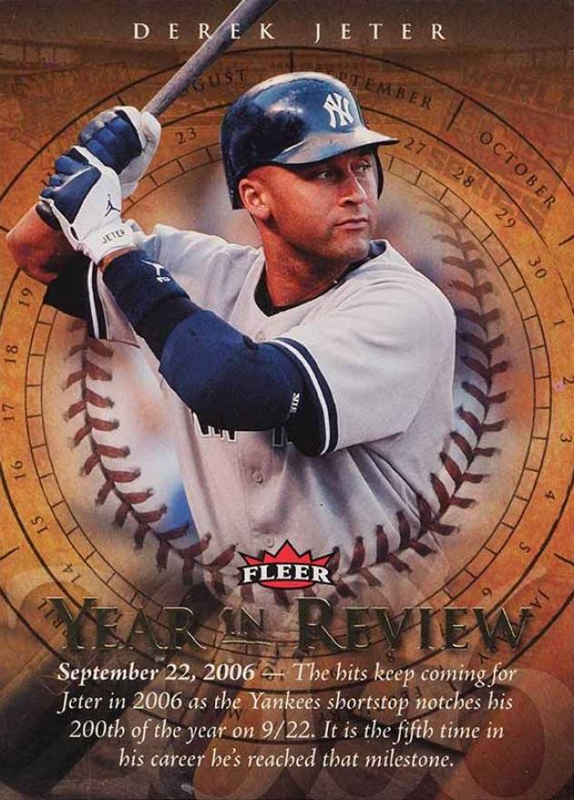 2007 Fleer Year in Review Derek Jeter #YR-DJ Baseball Card