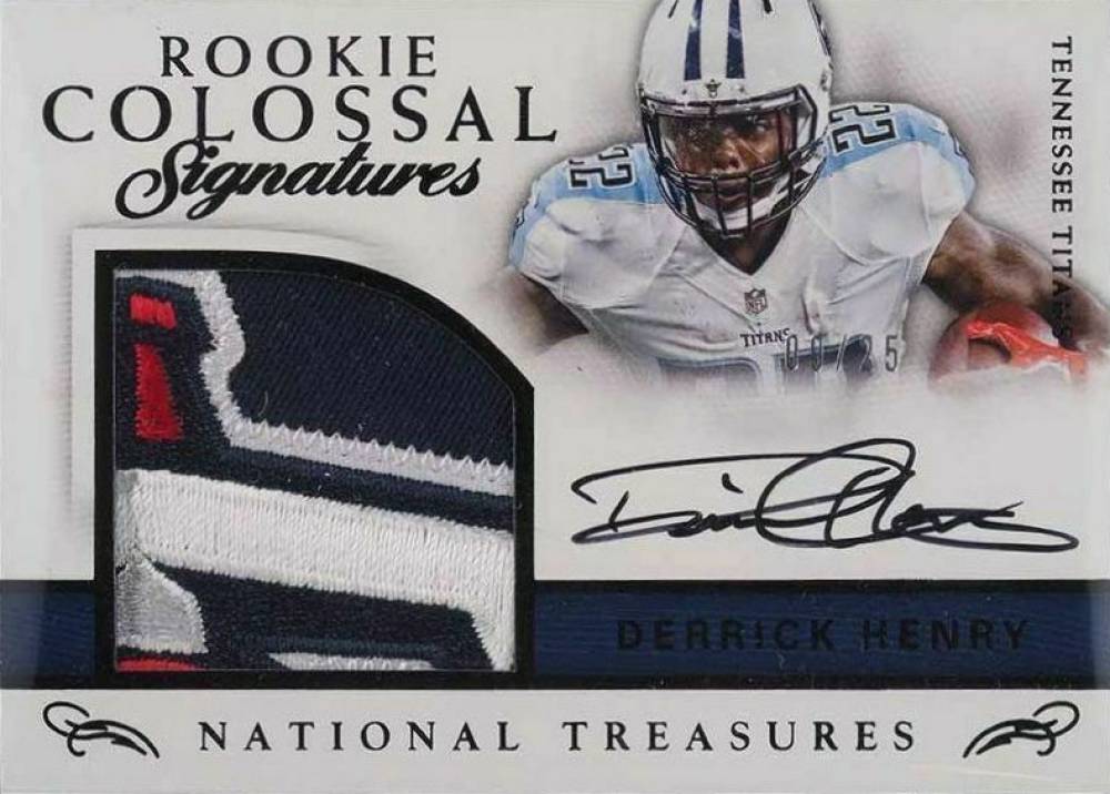 2016 Panini National Treasures Rookie Colossal Signatures Derrick Henry #12 Football Card