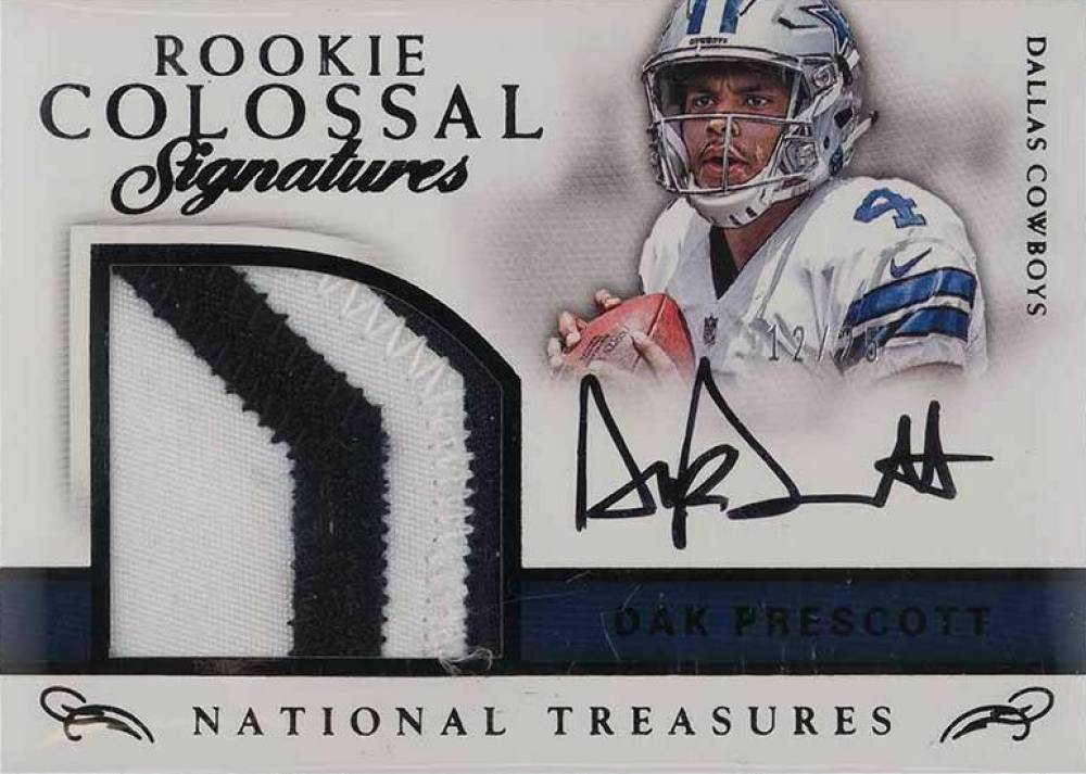 2016 Panini National Treasures Rookie Colossal Signatures Dak Prescott #30 Football Card