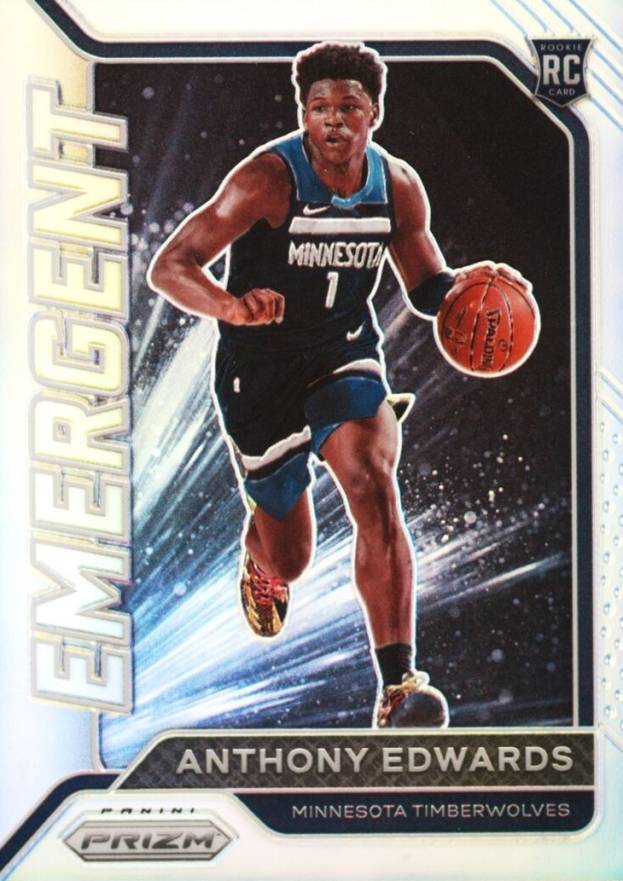 2020 Panini Prizm Emergent Anthony Edwards #3 Basketball Card