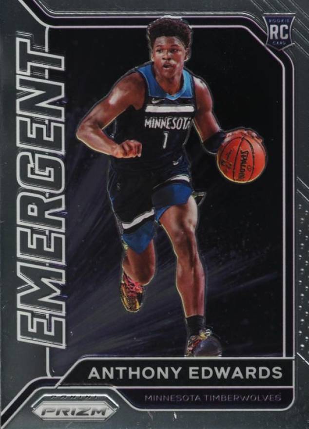 2020 Panini Prizm Emergent Anthony Edwards #3 Basketball Card