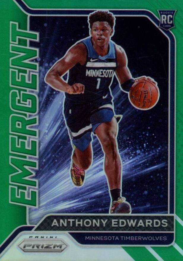 2020 Panini Prizm Emergent Anthony Edwards #3 Basketball Card