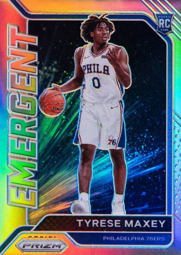 2020 Panini Prizm Emergent Tyrese Maxey #24 Basketball Card