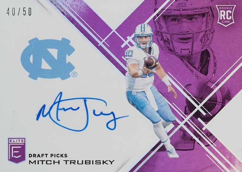 2017 Panini Elite Draft Picks  Mitch Trubisky #112 Football Card