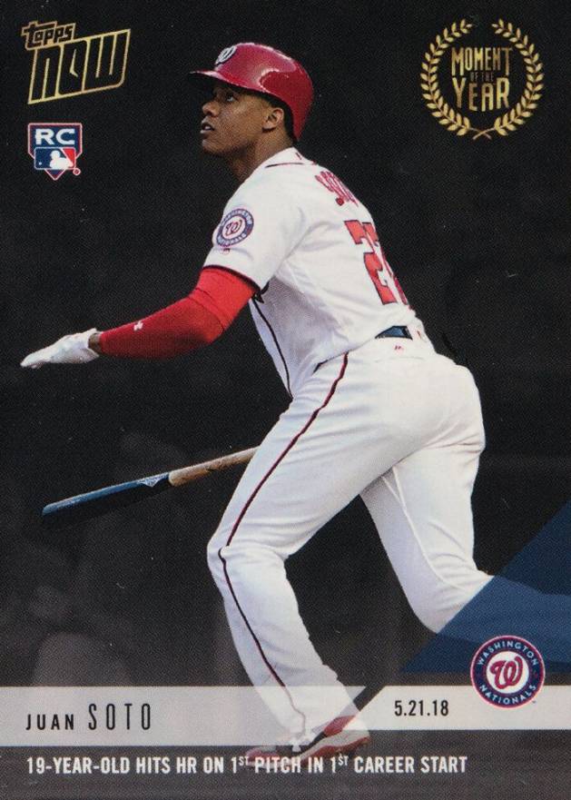 2018 Topps Now Moment of the Year Juan Soto #MOY-5 Baseball Card