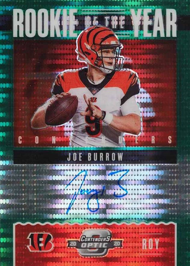 2020 Panini Contenders Optic Rookie of the Year Contenders Autographs Joe Burrow #ROY1 Football Card