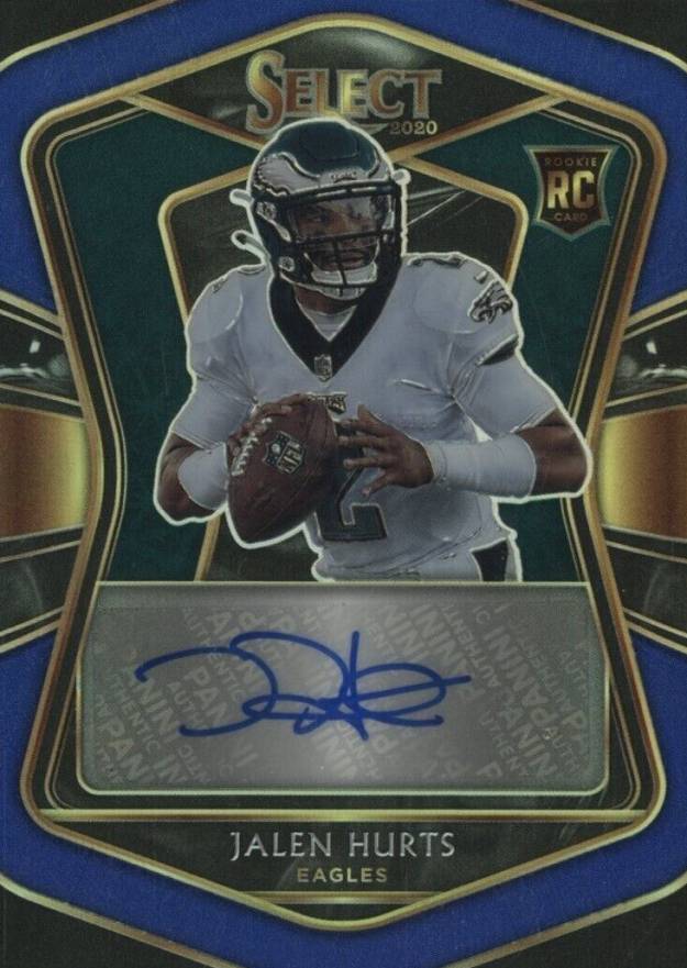 2020 Panini Select Rookie Signatures Jalen Hurts #JHU Football Card