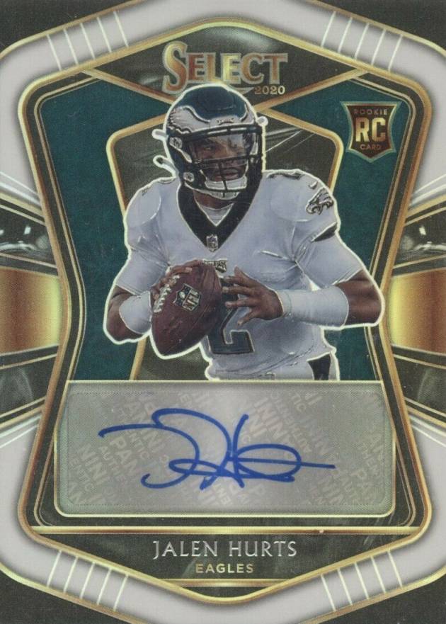 2020 Panini Select Rookie Signatures Jalen Hurts #JHU Football Card