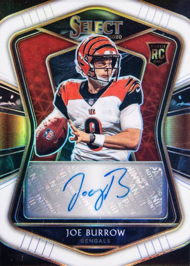 2020 Panini Select Rookie Signatures Joe Burrow #JBU Football Card