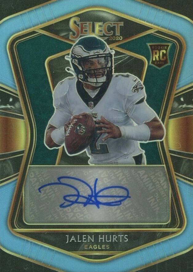 2020 Panini Select Rookie Signatures Jalen Hurts #JHU Football Card