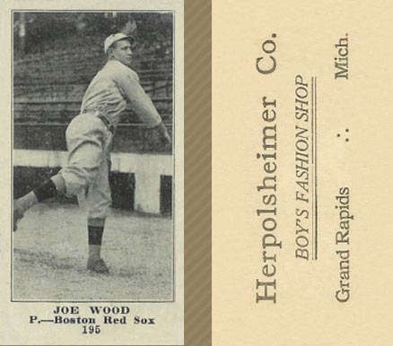 1916 Herpolsheimer Co. Joe Wood #195 Baseball Card