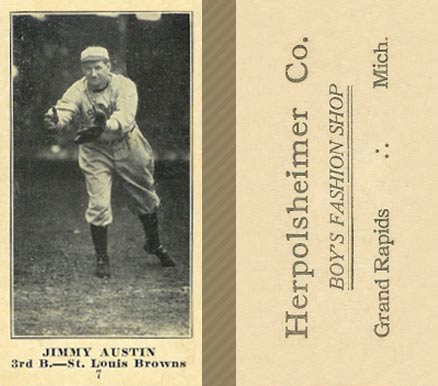 1916 Herpolsheimer Co. Jimmy Austin #7 Baseball Card