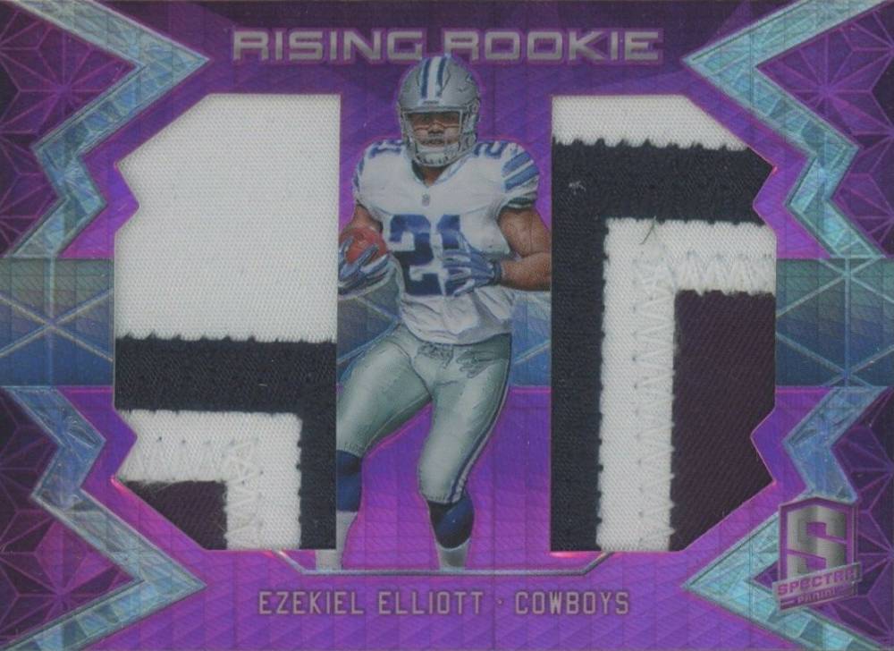 2016 Panini Spectra Rising Rookie Materials Ezekiel Elliott #4 Football Card