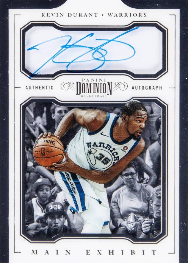 2017 Panini Dominion Main Exhibit Rookie Autographs Kevin Durant #KDT Basketball Card