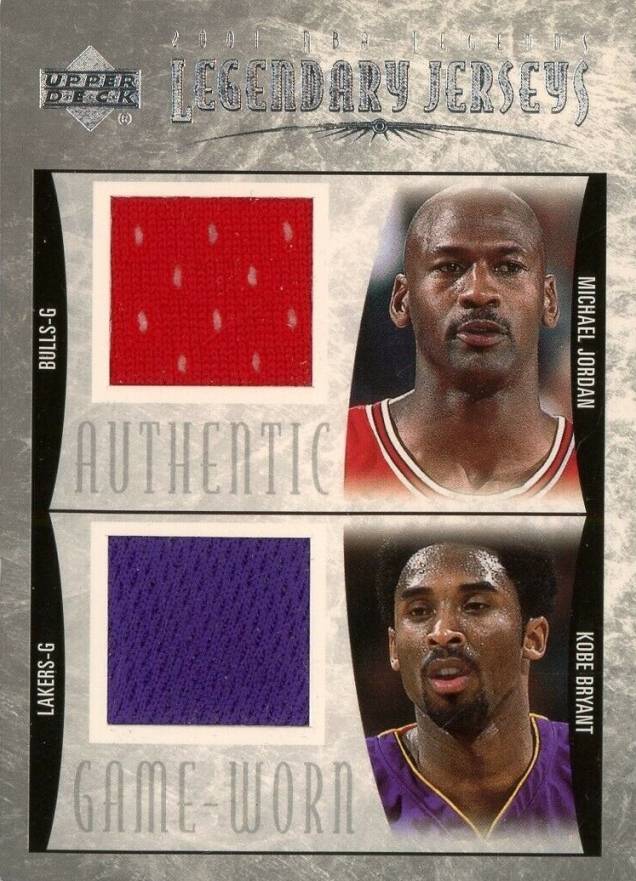 2001 Upper Deck Legends Legendary Jerseys Michael Jordan/Kobe Bryant #MJ/KB-J Basketball Card