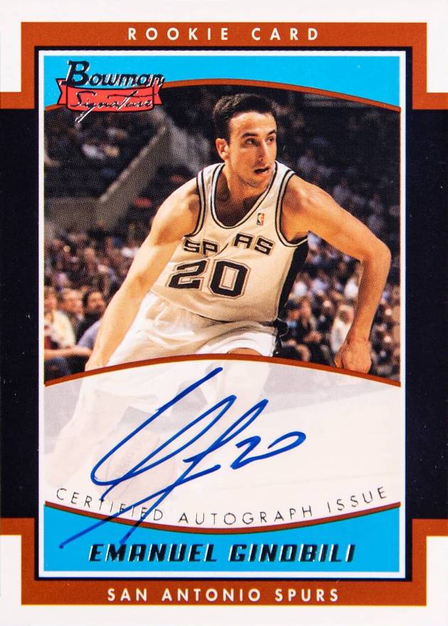 2002 Bowman Signature Manu Ginobili #EG Basketball Card