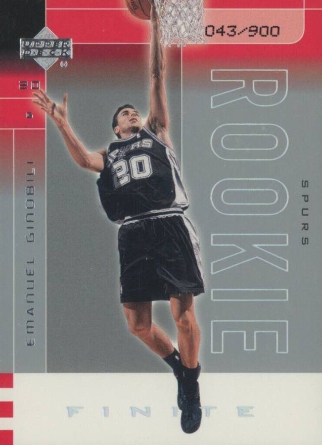 2002 Upper Deck Finite Manu Ginobili #214 Basketball Card