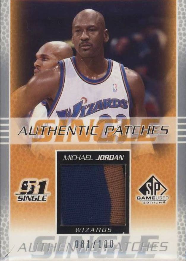 2003 SP Game Used Authentic Patches Michael Jordan #MJ-P Basketball Card