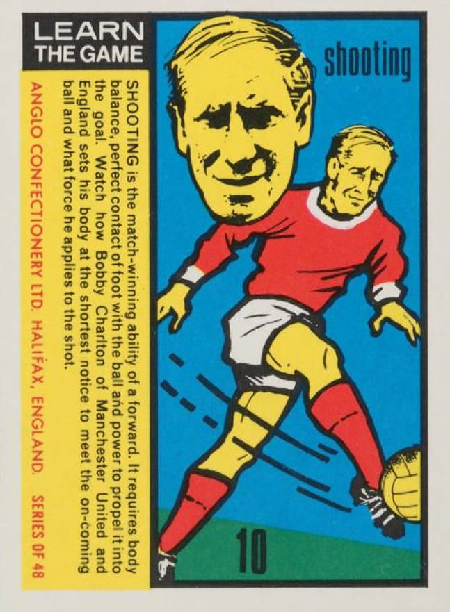 1970 Anglo Confectionery World Cup 1970 Bobby Charlton #10 Soccer Card