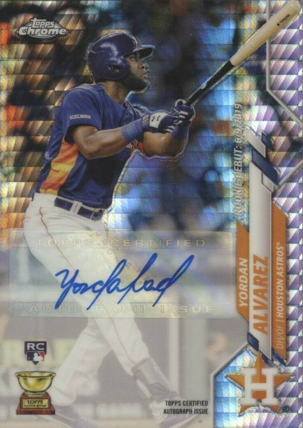 2020 Topps Chrome Update Rookie Debut Autographs Yordan Alvarez #YA Baseball Card