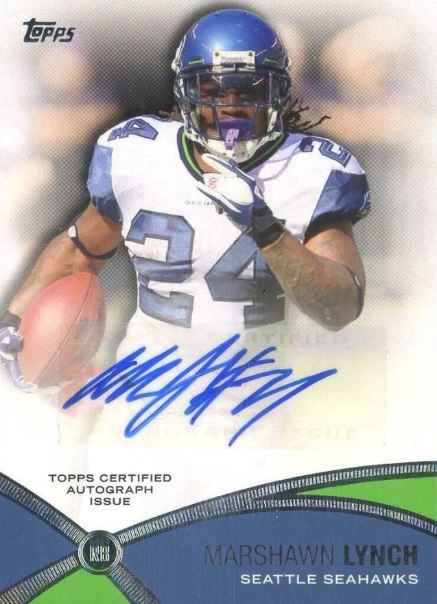 2012 Topps Prolific Playmakers Autographs Marshawn Lynch #PPAML Football Card