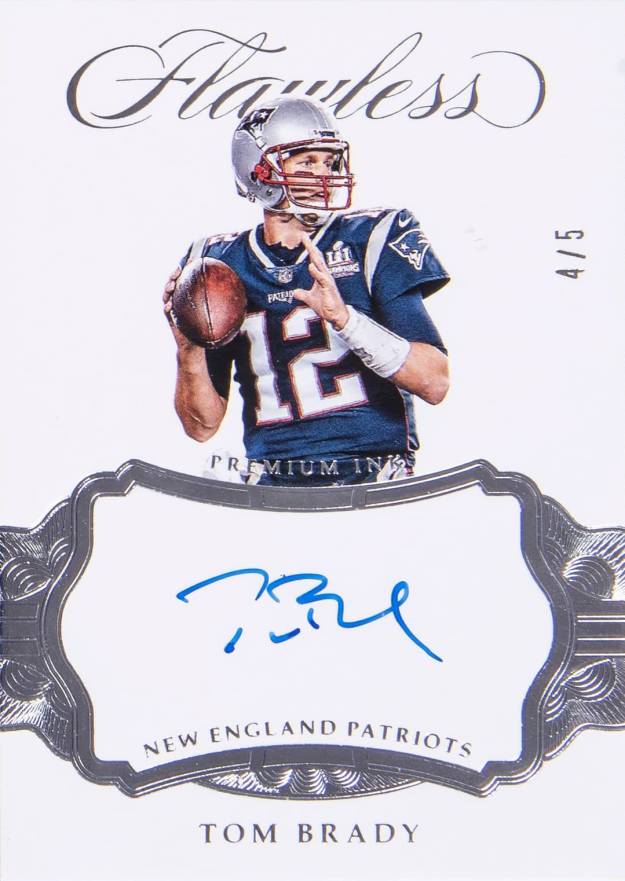 2017 Panini Flawless Premium Ink Tom Brady #PI-TB Football Card