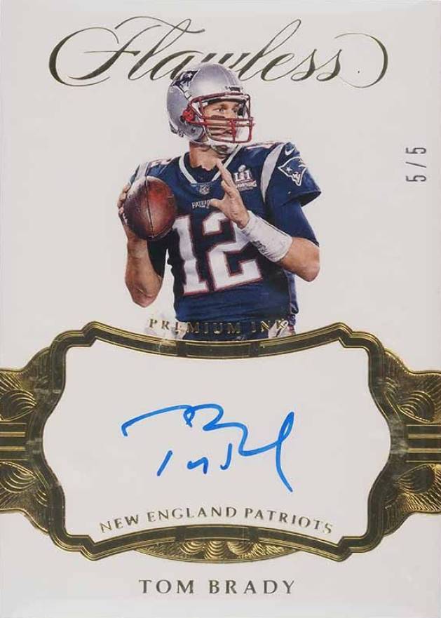 2017 Panini Flawless Premium Ink Tom Brady #PI-TB Football Card