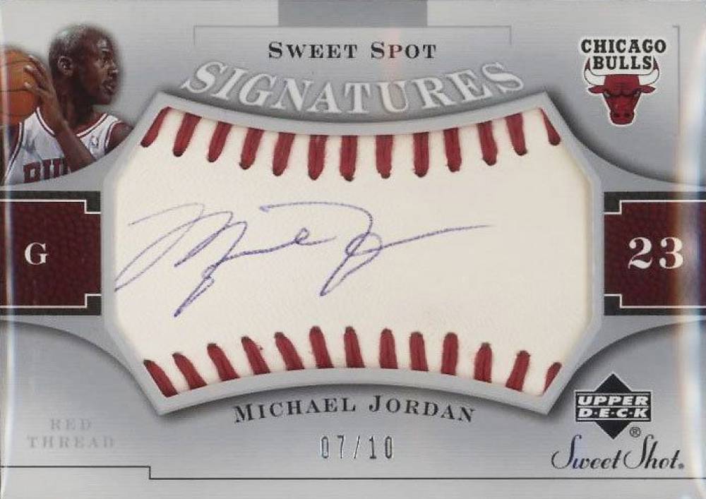 2005 Upper Deck Sweet Shot Spot Signatures Michael Jordan #MJ Basketball Card