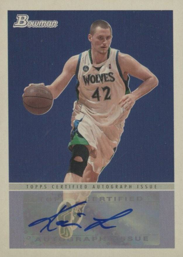 2009 Bowman '48 Autograph Kevin Love #48AKL Basketball Card