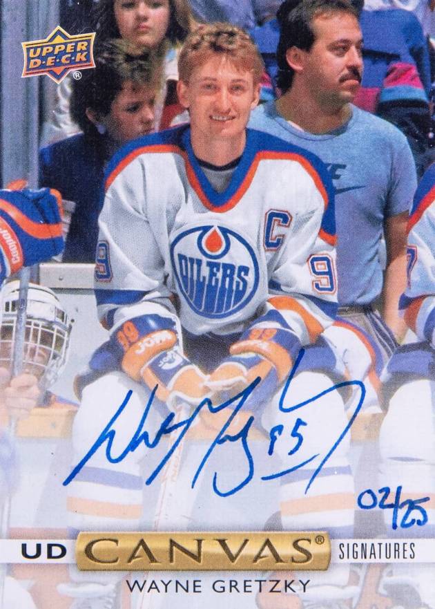 2019 Upper Deck Clear Cut Canvas Signatures Wayne Gretzky #WG Hockey Card