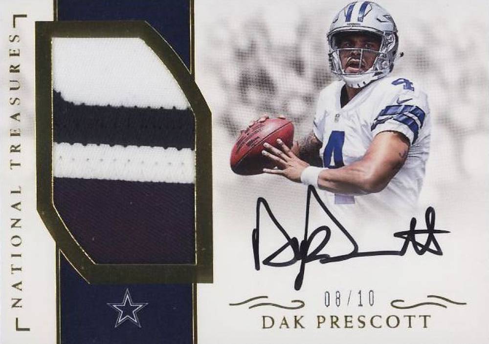 2016 Panini National Treasures Rookie Material Signatures Dak Prescott #RMSDP Football Card