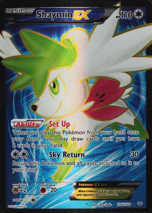 2015 Pokemon XY Roaring Skies Full Art/Shaymin EX #106 TCG Card