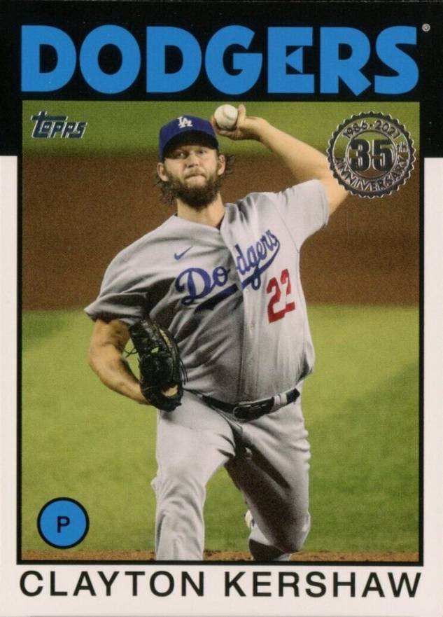 2021 Topps 1986 Topps Baseball 35th Anniversary Clayton Kershaw #4 Baseball Card