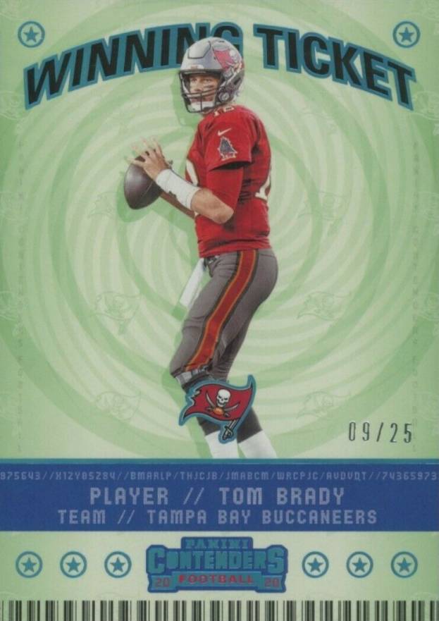 2020 Panini Contenders Winning Ticket Tom Brady #WT3 Football Card