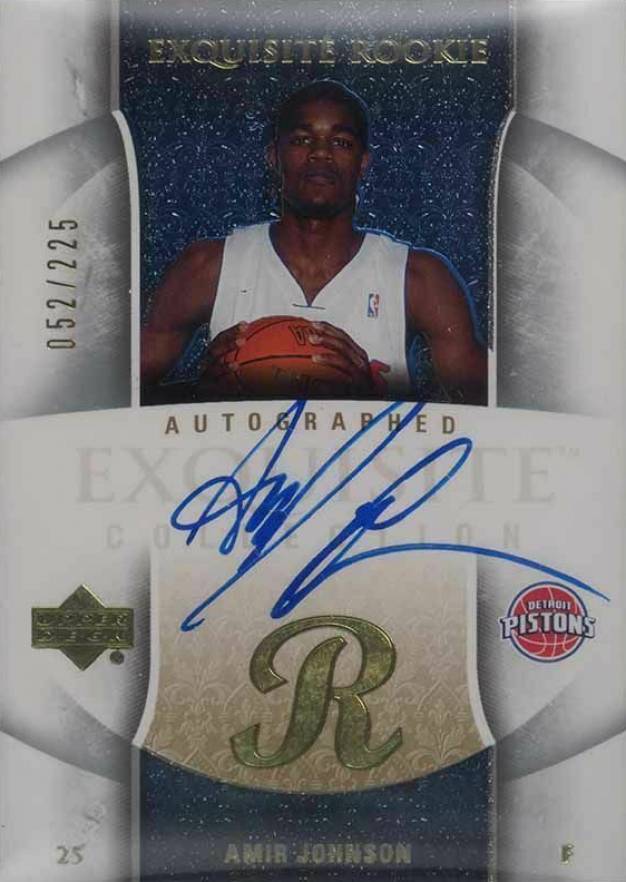 2005 Upper Deck Exquisite Collection Amir Johnson #90-AP Basketball Card