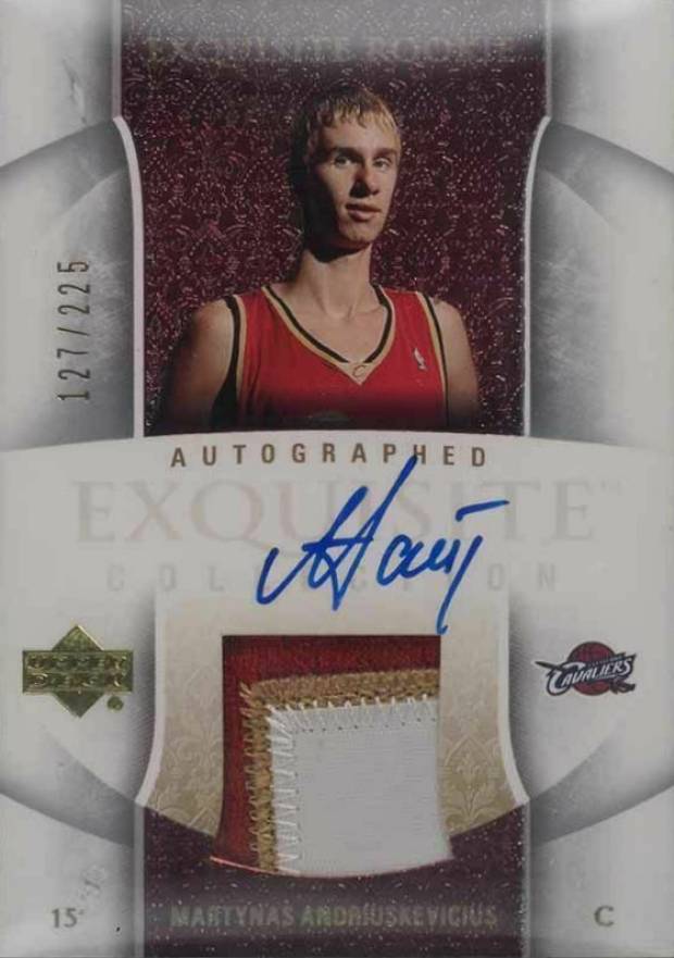 2005 Upper Deck Exquisite Collection Martynas Andriuskevicius #78-AP Basketball Card