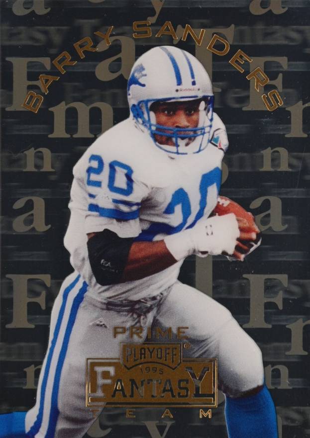 1995 Playoff Prime Fantasy Team Barry Sanders #FT15 Football Card