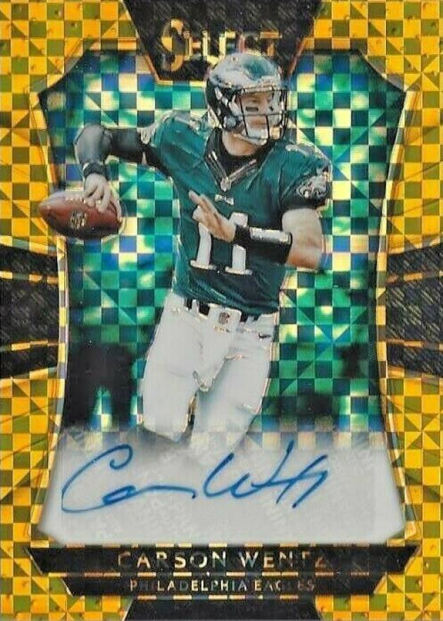 2016 Panini Select Rookie Signatures Carson Wentz #RSCW Football Card