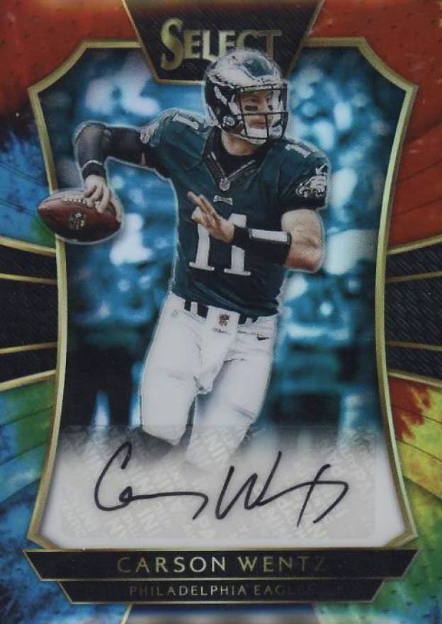 2016 Panini Select Rookie Signatures Carson Wentz #RSCW Football Card