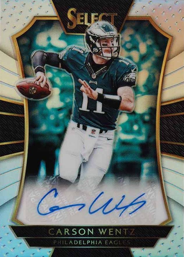 2016 Panini Select Rookie Signatures Carson Wentz #RSCW Football Card