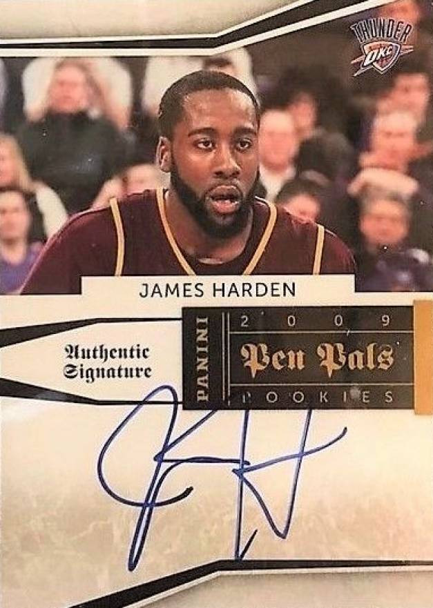 2009 Playoff National Treasures Pen Pals James Harden #JH Basketball Card