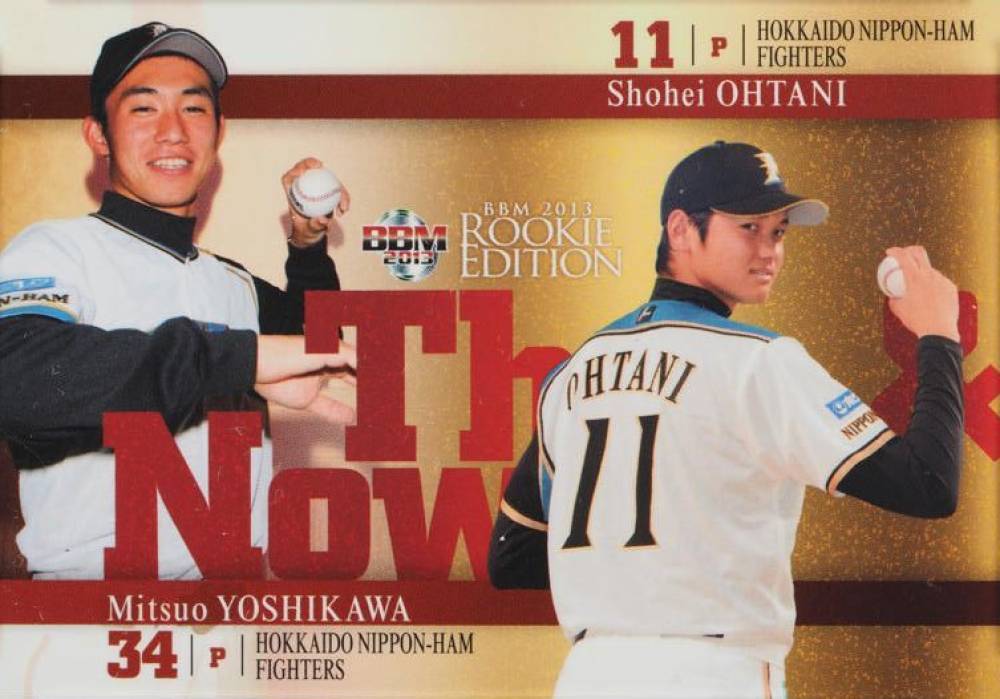 2013 BBM Rookie Edition Then & Now Mitsuo Yoshikawa/Shohei Ohtani #90 Baseball Card