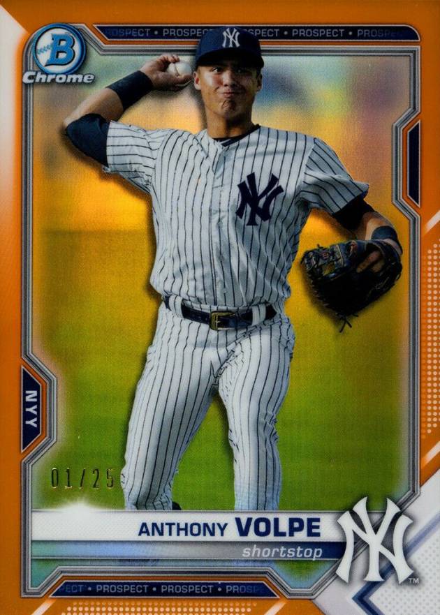 2021 Bowman Chrome Prospects Anthony Volpe #BCP85 Baseball Card