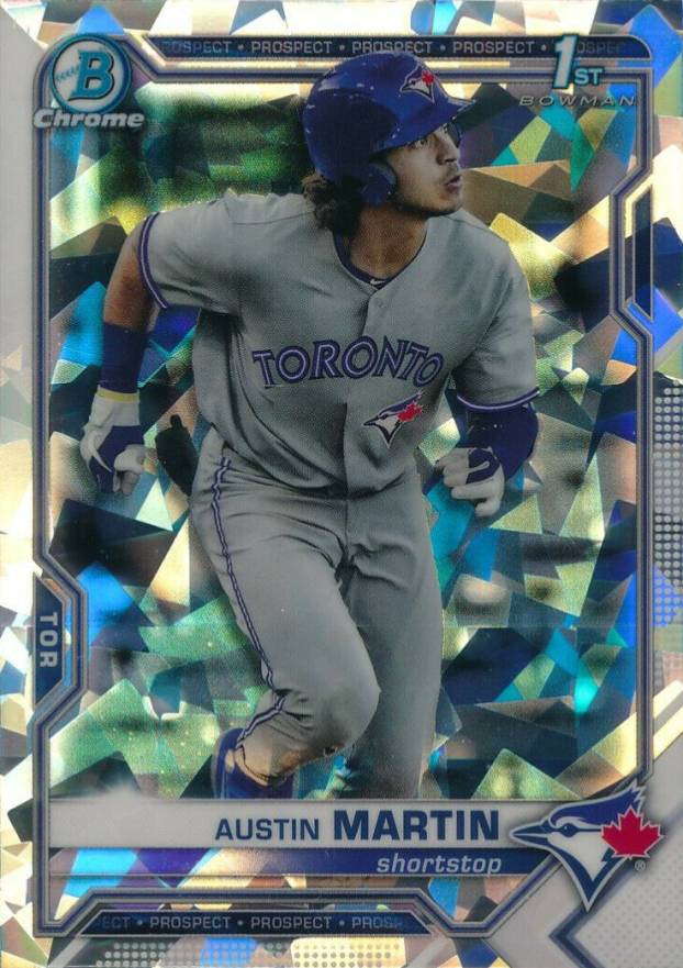 2021 Bowman Chrome Prospects Austin Martin #BCP87 Baseball Card