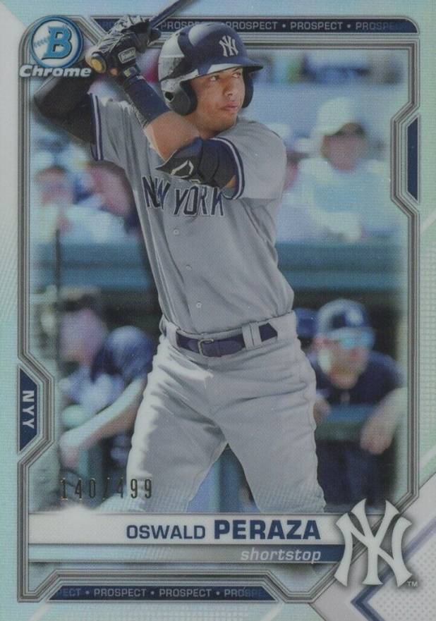 2021 Bowman Chrome Prospects Oswald Peraza #BCP50 Baseball Card