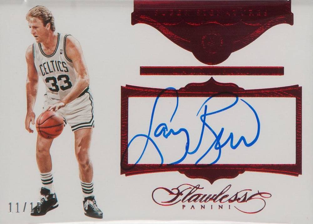 2015 Panini Flawless Super Signatures Larry Bird #SS-LB Basketball Card