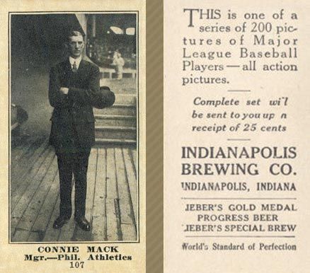 1916 Indianapolis Brewing Connie Mack #107 Baseball Card