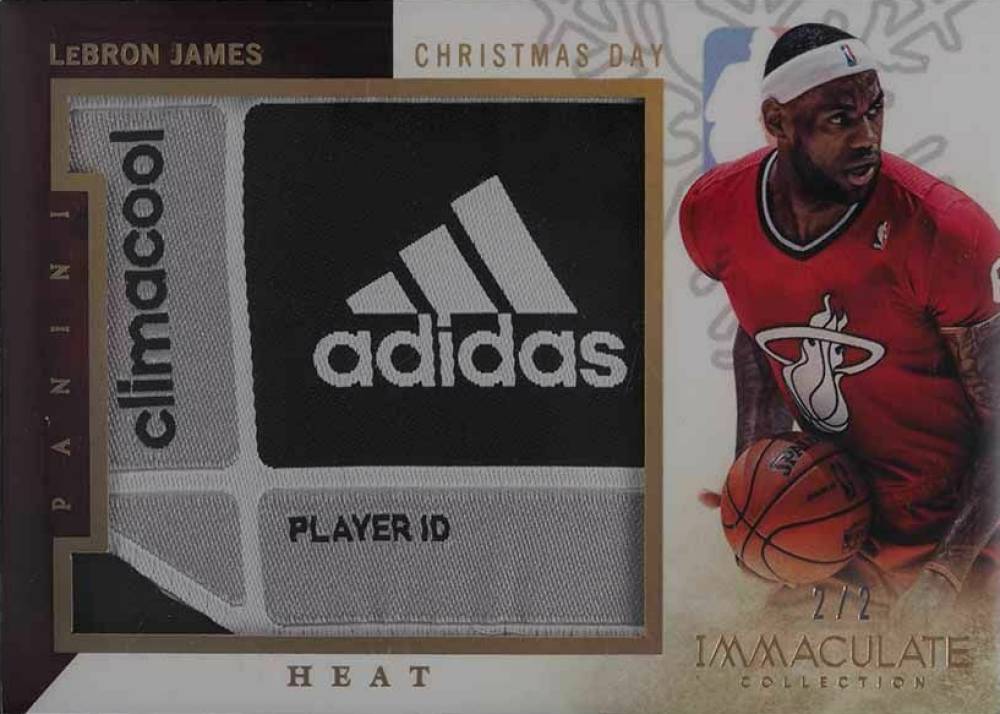 2013 Panini Immaculate Collection Christmas Day Jumbo Materials LeBron James #12 Basketball Card