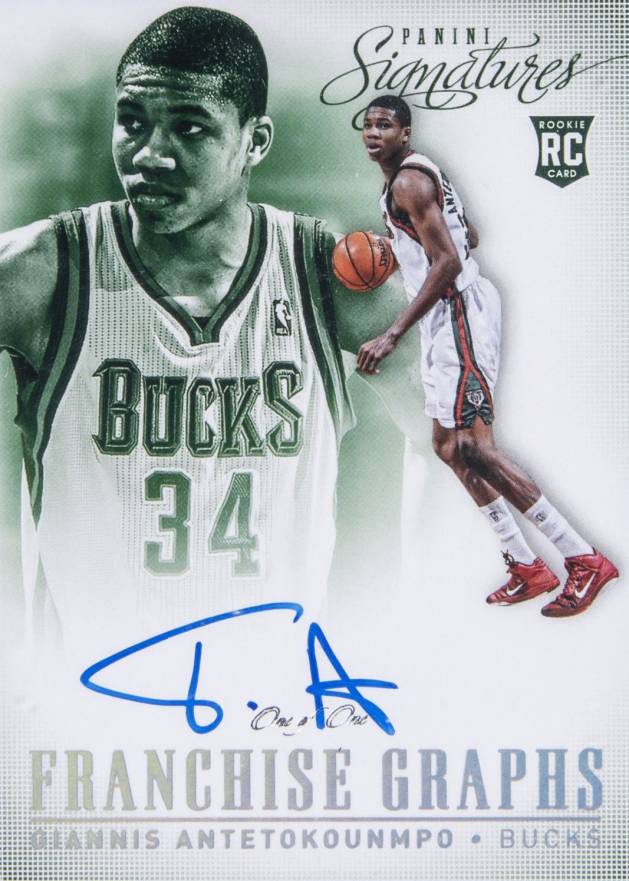 2013 Panini Signatures Franchise Graphs Giannis Antetokounmpo #23 Basketball Card