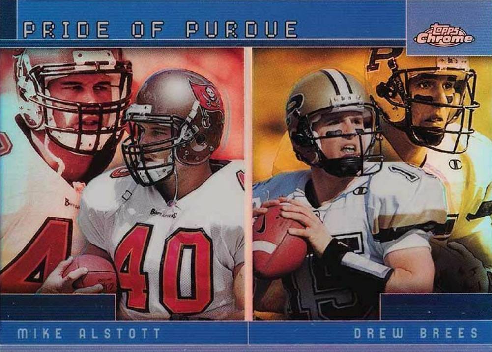 2001 Topps Chrome Combos  Mike Alstott/Drew Brees #TC15 Football Card